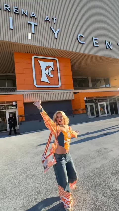 Instagram post by @bella_woodard for SeatGeek. Caption reads: @seatgeek always has the best gifts! 🏀🧡🎟️ use....