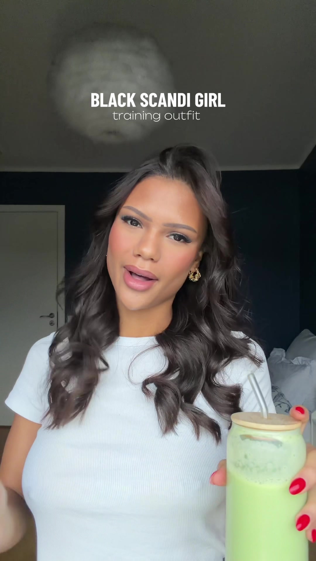 TikTok post by @andrealynne for PEACH TIGHTS. Caption reads: Ad / @PEACH TIGHTS just dropped two new colors in....