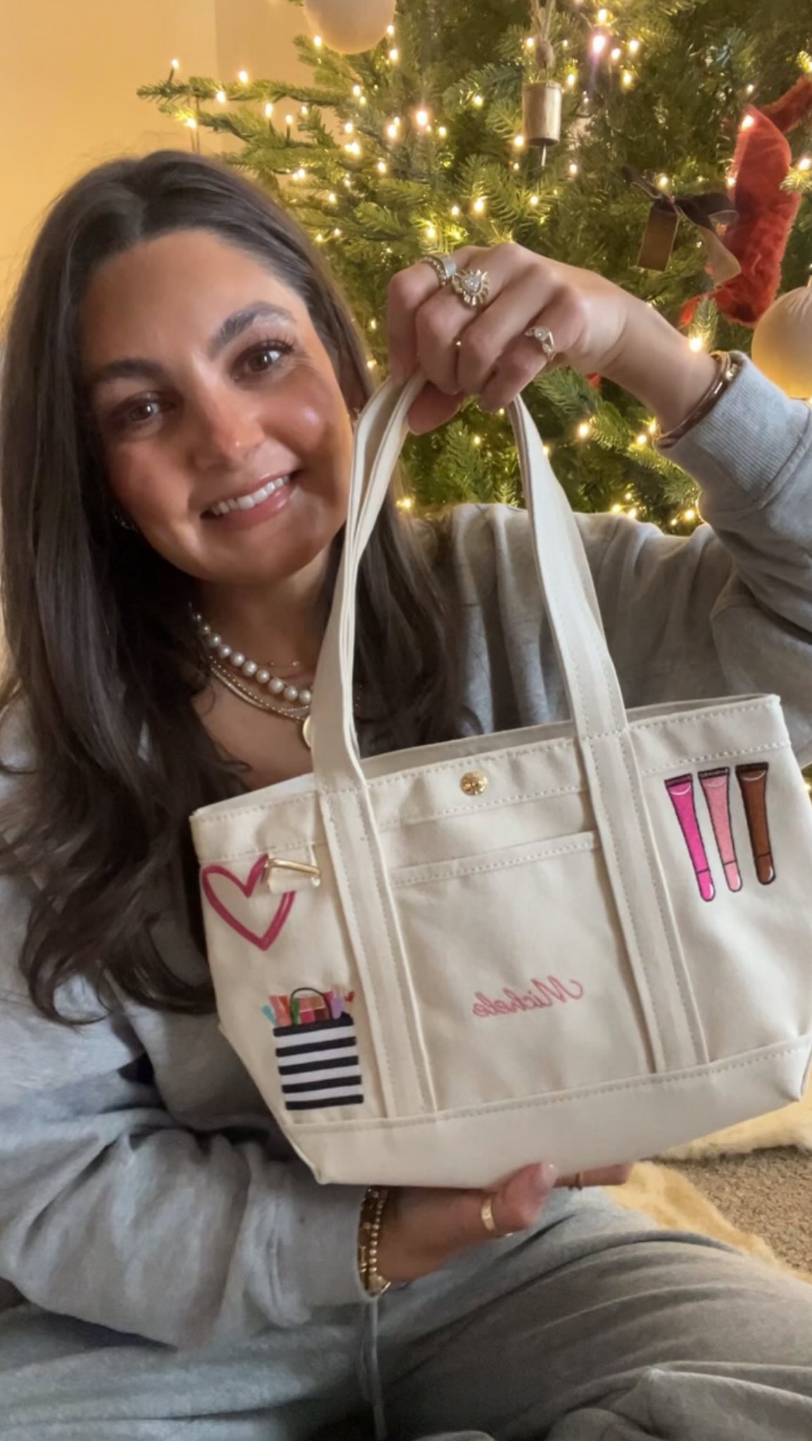 Instagram post by @michelebell21 for BaubleBar. Caption reads: I had to share the most perfect gift to check....