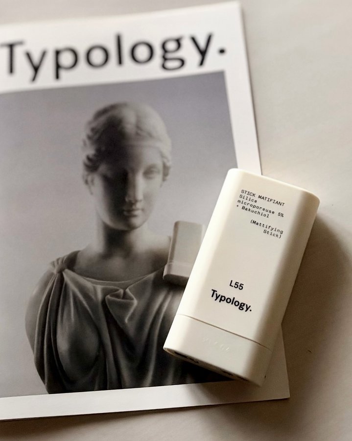 Instagram post by @yuco.330 for Typology. Caption reads: 𓍯

フランスのTypologyから届いた
スティック状のスキンケア

Tゾーンなどテカリが気....