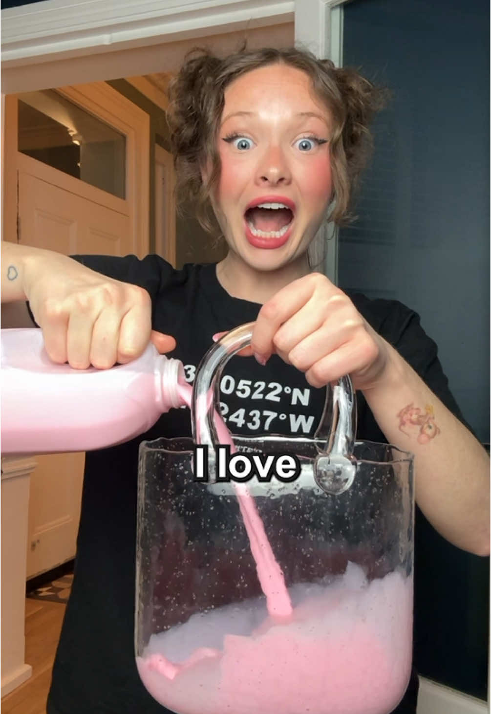 TikTok post by @zoecolletti for gonnaneedmilk. Caption reads: Did I make the cutest strawberry milk inspired....