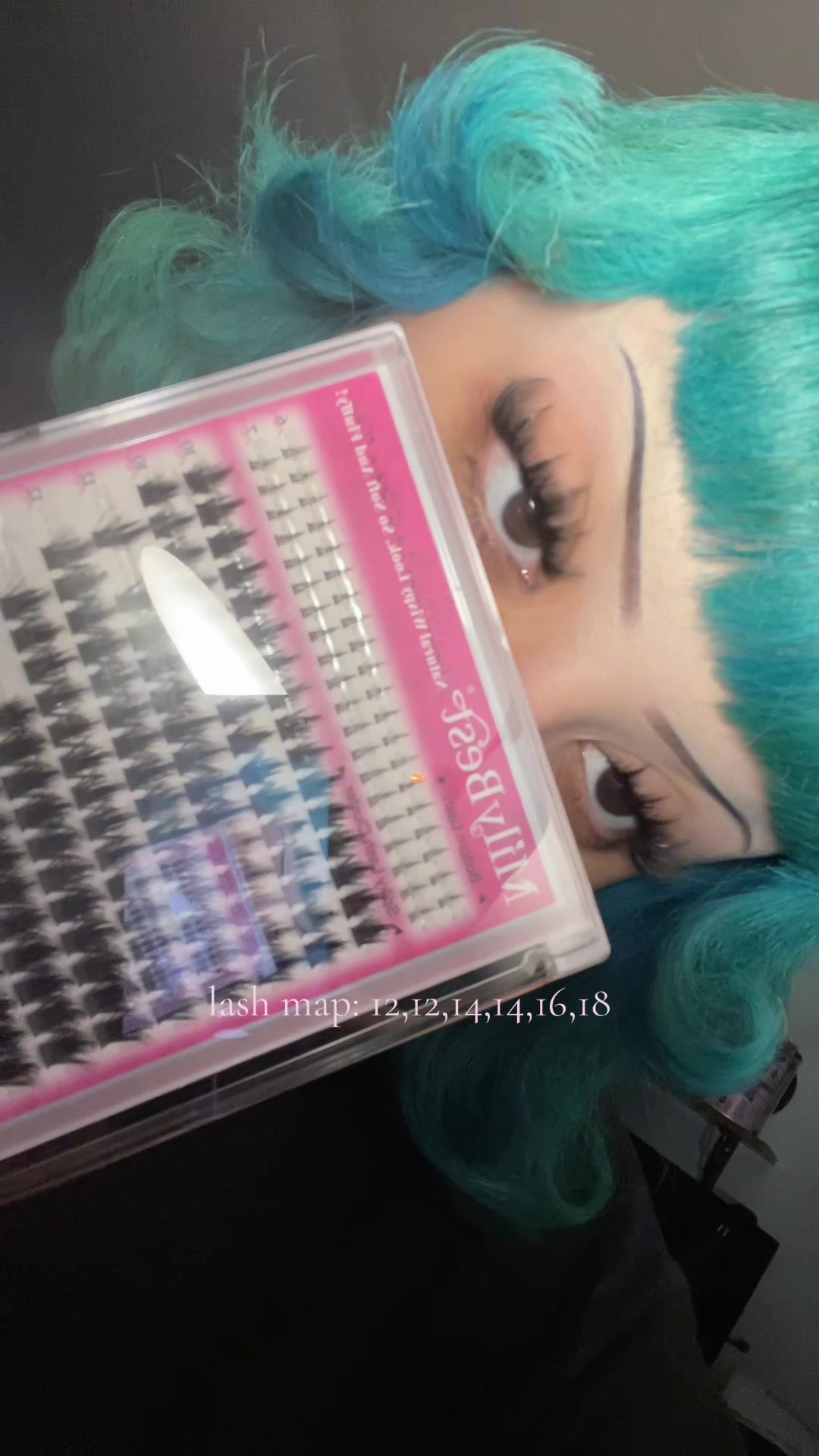 TikTok post by @morgue.k1ll for MilyBest Beauty. Caption reads: @MilyBest Beauty #lashes #milybestlashes [...].