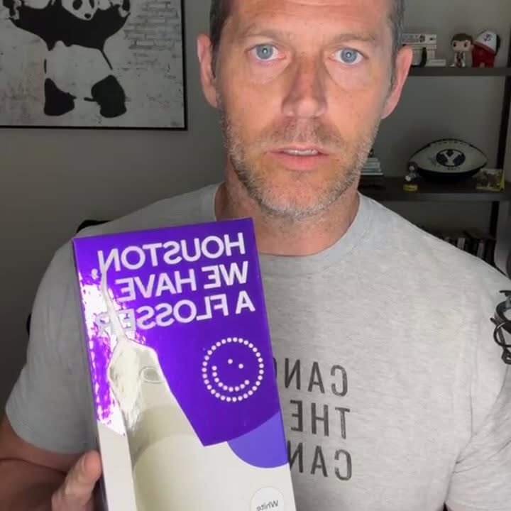 Instagram post by @therealdustinanderson for Burst Oral Care. Caption reads: .