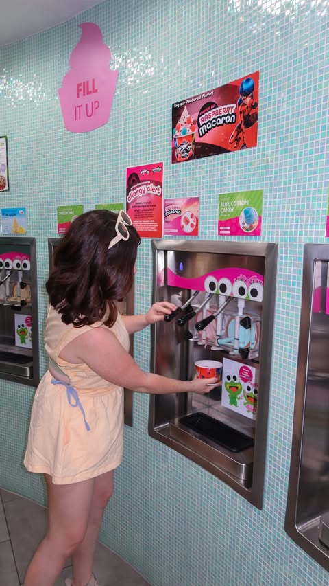 Instagram post by @bre.giglio for Miraculous Ladybug. Caption reads: #ad Come with me to check out @sweetfrog new....