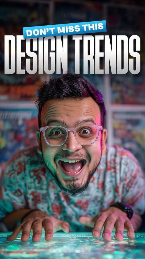 Instagram post by @dope.motions for Kittl. Caption reads: It’s crazy how much design has changed in just a....