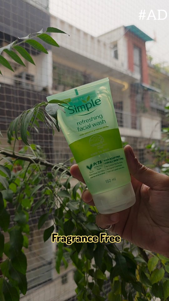 Instagram post by @dolly.lifestyle.official for Simple Skincare. Caption reads: #AD  Start fresh, stay glowing ✨ Simple’s Face....