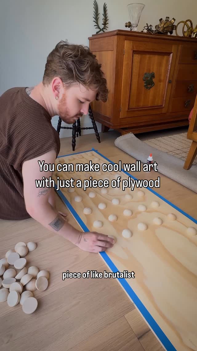 Instagram post by @lonefoxhome for Real Simple. Caption reads: [...] this brutalist-inspired art for this year’s....