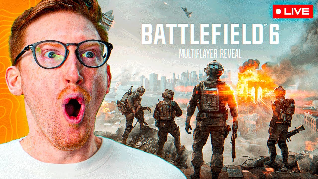 YouTube post by @Scumpii for PrizePicks. Caption reads: *NEW* BATTLEFIELD 6 MULTIPLAYER GAMEPLAY!!....