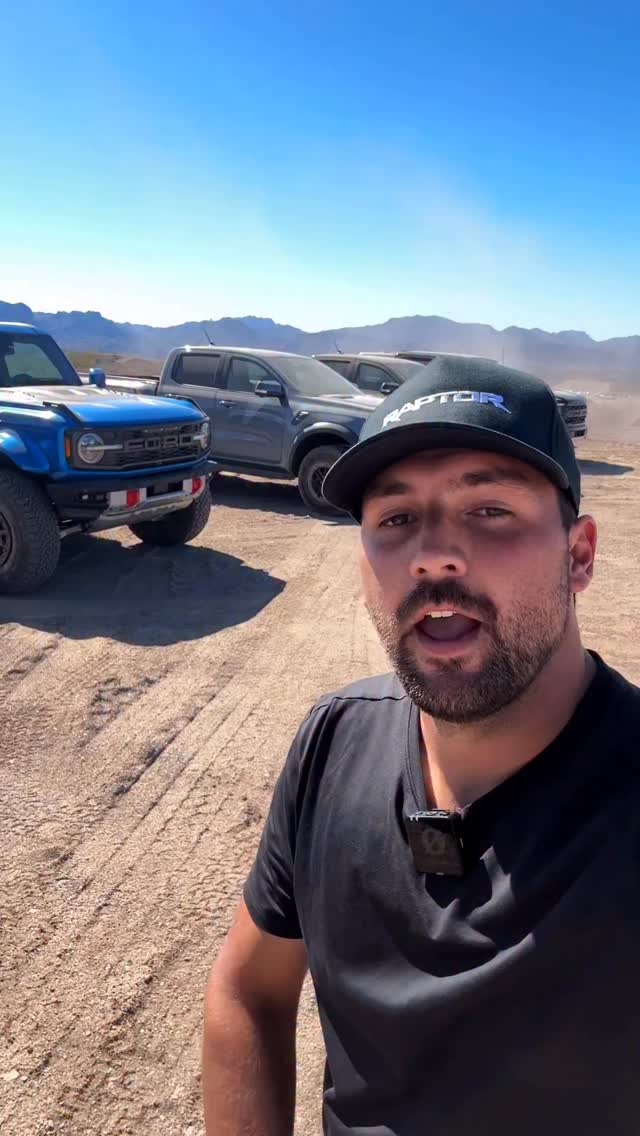 Instagram post by @its_jalopy_jeff for Ford Performance. Caption reads: Second Annual Ford Raptor Rally! 
#fordracing....