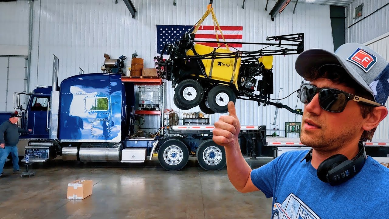 YouTube post by @LarsonFarms for Thrive Market. Caption reads: New Top Air Sprayer For A UTV!?!? Ep. 23.