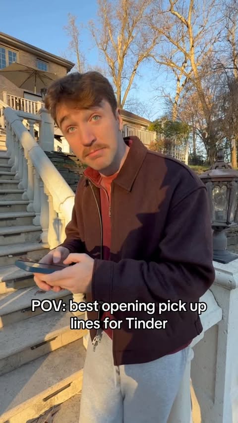 Instagram post by @bryanbaker_ for Tinder. Caption reads: If any of these lines would work on you, find me....