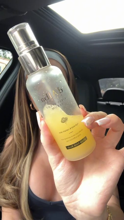 Instagram post by @dose_of_jos for dalbaglobal. Caption reads: @dalba_global first spray serum if you want glass....