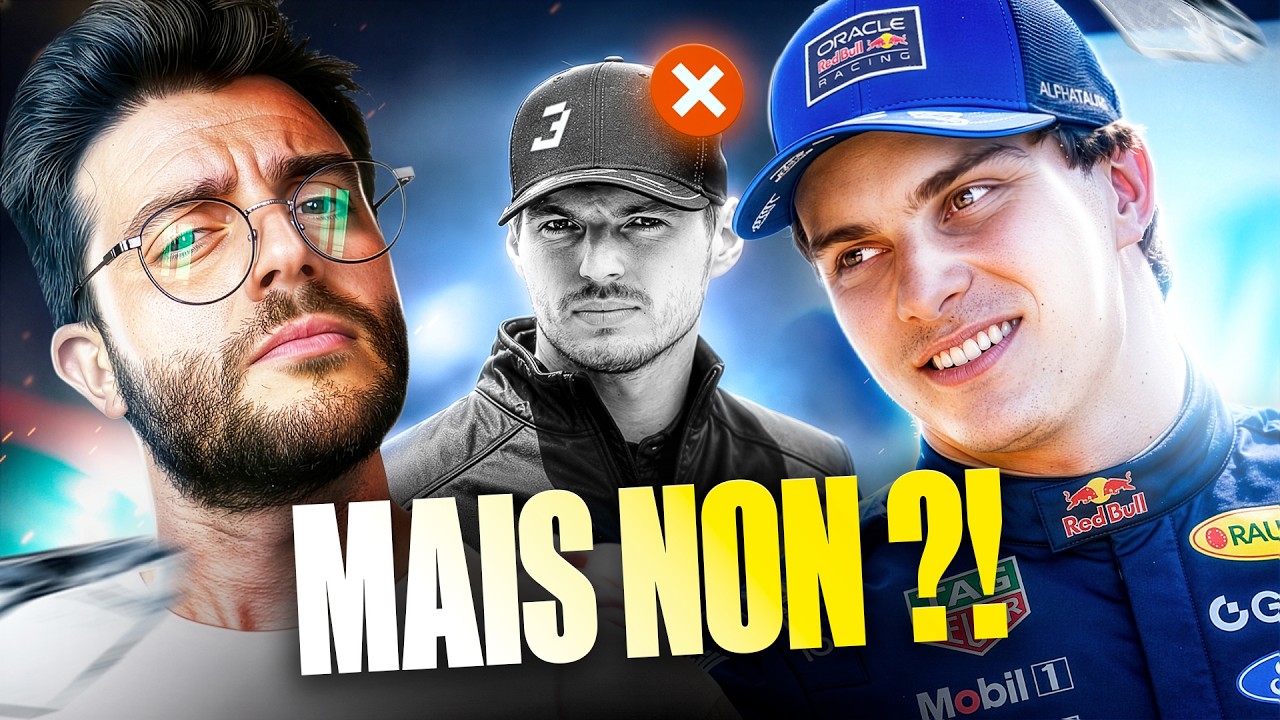 YouTube post by @LucasParleF1 for Thrustmaster. Caption reads: [...] 🎙️ #commercialcollaboration #thrustmaster....