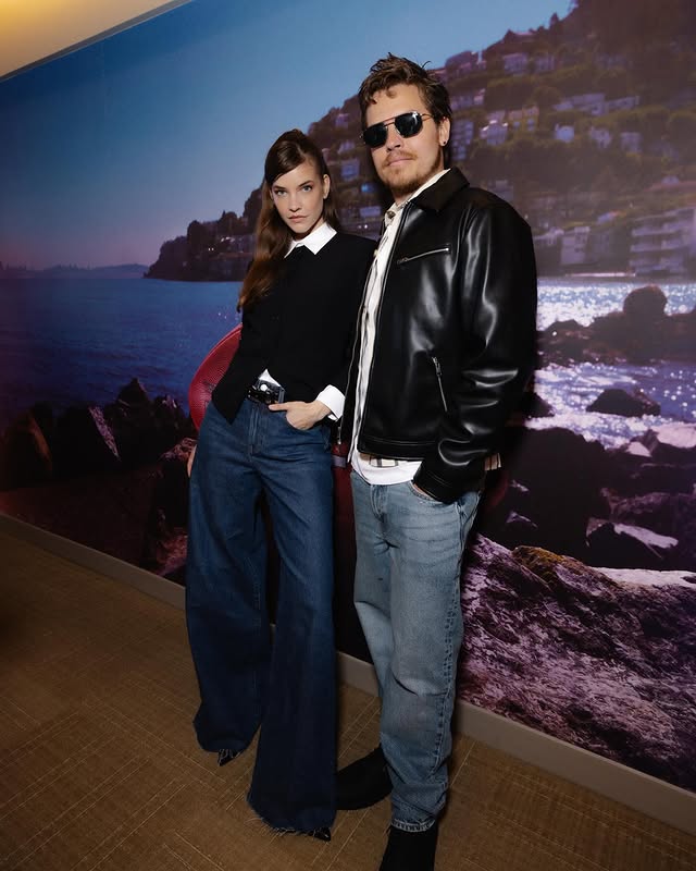 Instagram post by @dylansprouse for Express. Caption reads: Always a touchdown with @express 🏈🏈🏈....