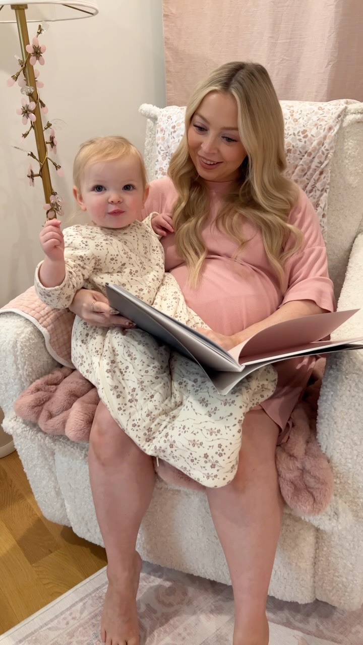 Instagram post by @kay.dudley for Nanit. Caption reads: Hearing Ellie talking to herself, then being able....