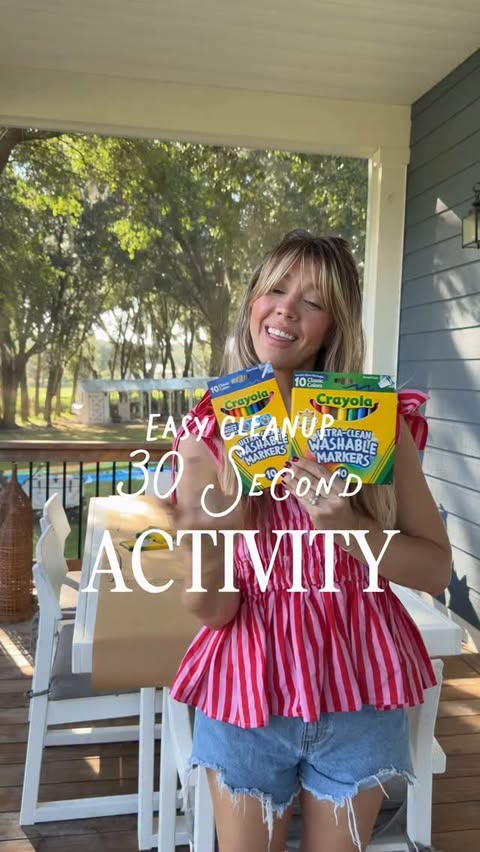 Instagram post by @stephleighworthy for Crayola. Caption reads: [...] I stock up for the school year with @crayola....