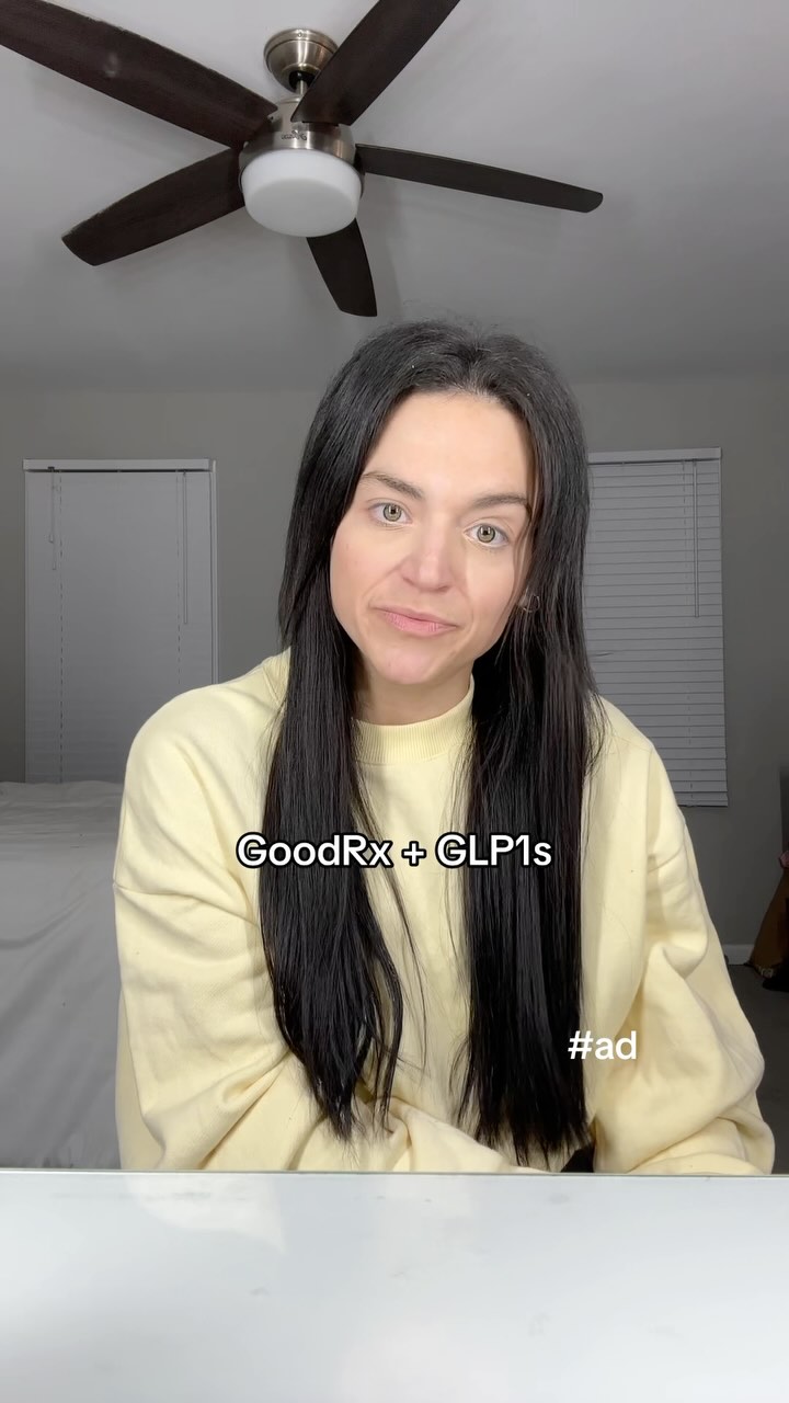 Instagram post by @amyinhalf for GoodRx. Caption reads: #ad Being on a GLP-1 medication has improved my....