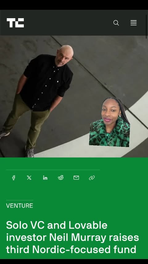 Instagram post by @dominicmadori for TechCrunch. Caption reads: some of the most interesting things I covered this....