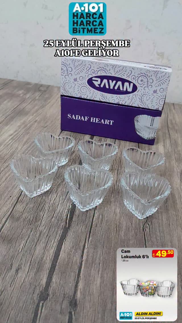 Instagram post by @nisa_ninblogu_ for A101. Caption reads: 25 EYLÜL PERŞEMBE A101'E  CAM 6'LI LOKUMLUK ....