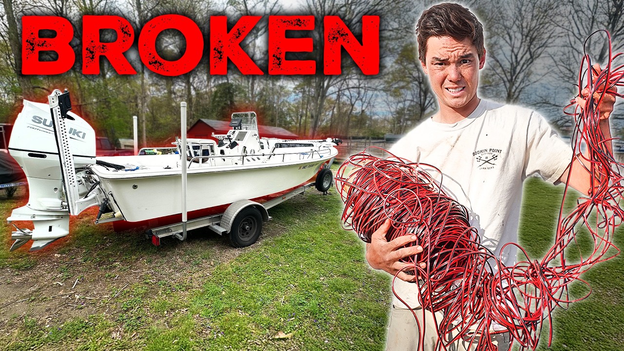 YouTube post by @fvsoutherngirl for Jimmy's Famous Seafood. Caption reads: Everything WRONG with my new boat.