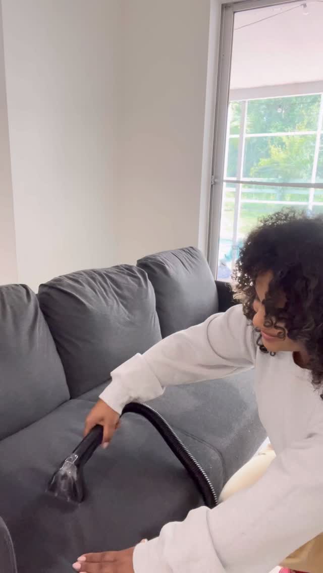 Instagram post by @itsnanacastro for Bissell. Caption reads: #ad The @bissellclean Little Green Mini is a....