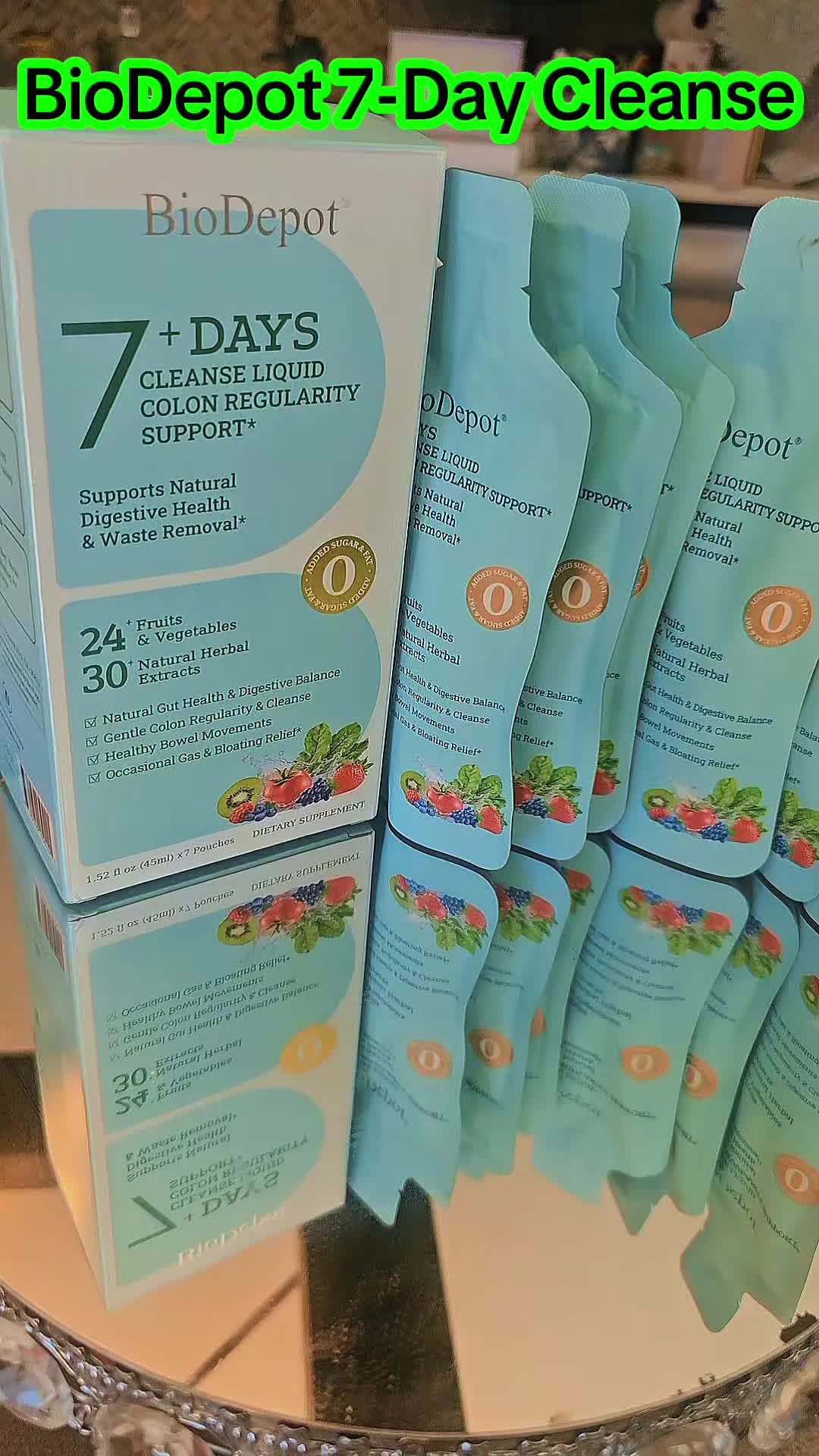 TikTok post by an influencer for Biode. Caption reads: [...] #cleansing #organic #healthy....