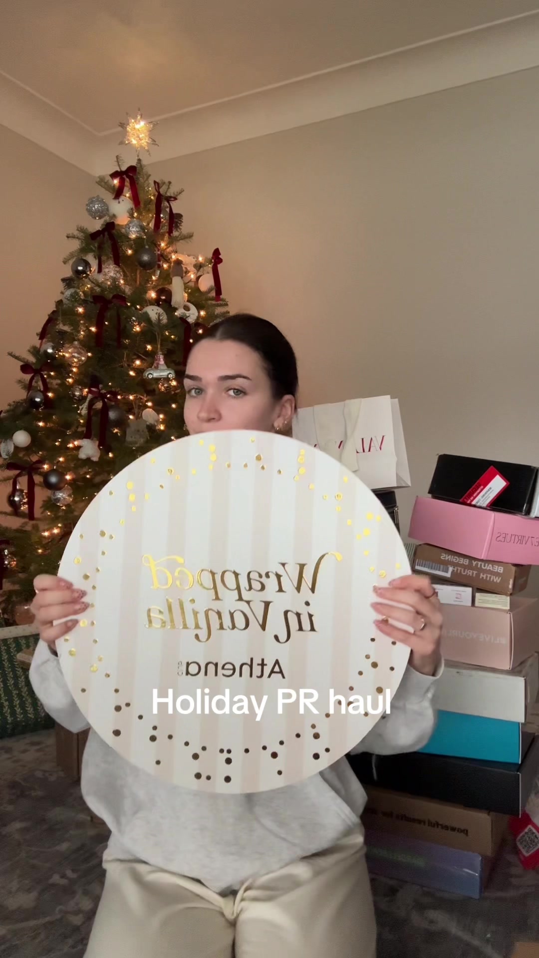 TikTok post by @madisonlhandleyy for bareMinerals. Caption reads: I could CRY! Thank you to all the brands who sent....