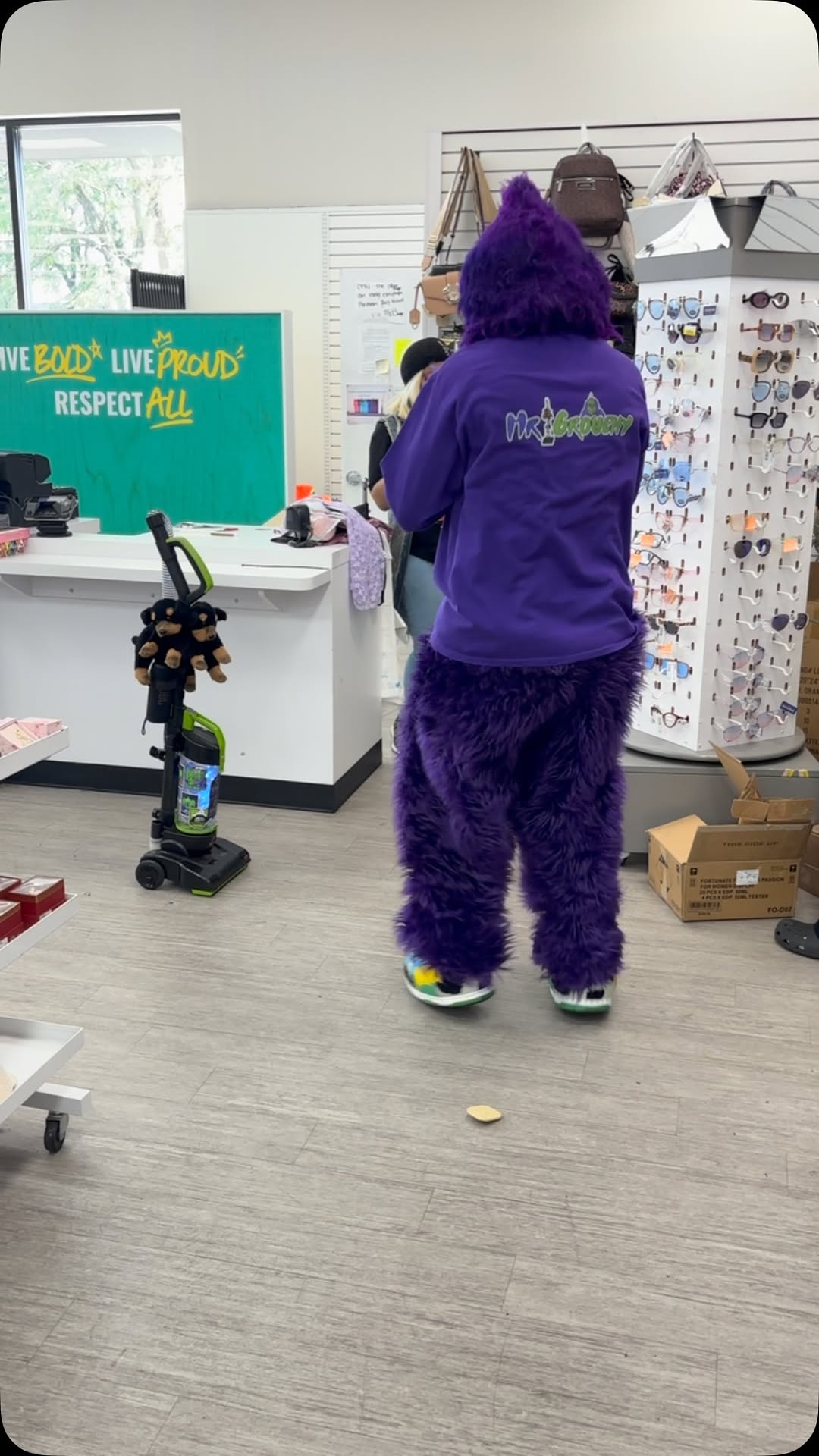 Instagram post by @officialmrgrouchy for Citi Trends. Caption reads: Vibes in @cititrends 💜.