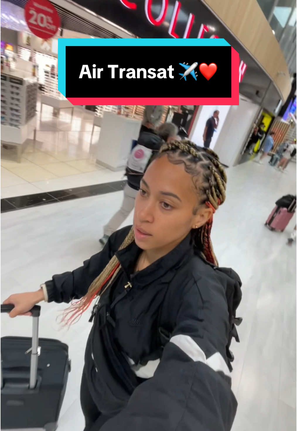 TikTok post by @iamjennabennett for Air Transat. Caption reads: [...] flying to pull off this surprise 😍✈️ @Air....