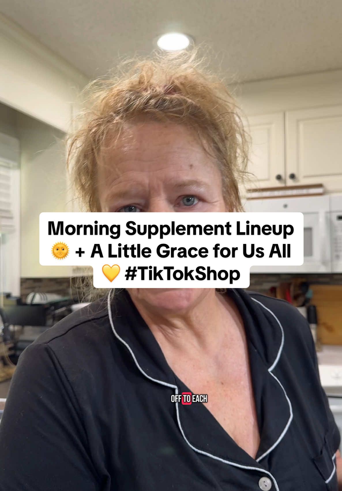 TikTok post by @angie_blackmon for MaryRuth Organics. Caption reads: Life is BUSY — my hat’s off to all of you out here....