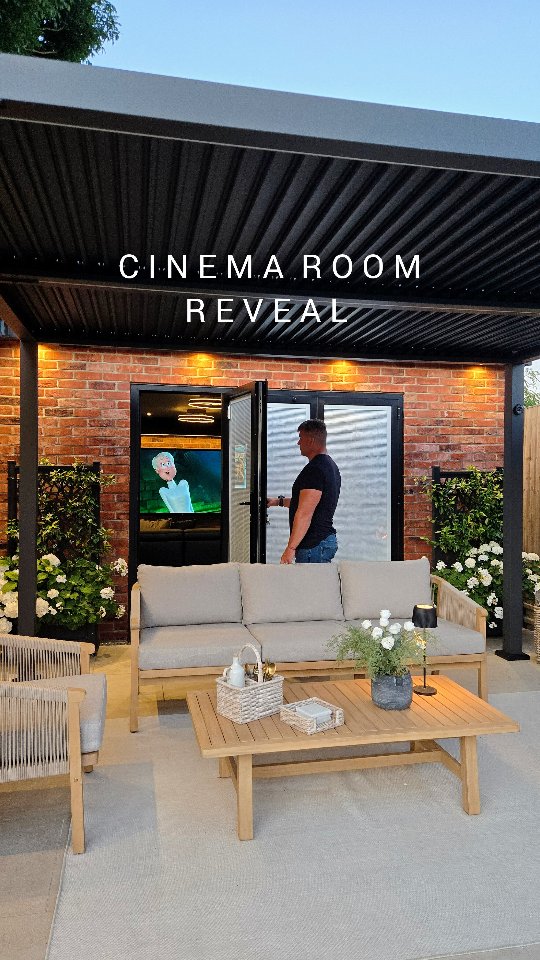 Instagram post by @theonebespoke for Valencia Theater Seating. Caption reads: C I N E M A  R O O M 🎥

Sound up 🔊 We're so....