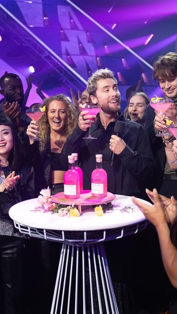 Instagram post by @lancebass for On The Rocks Premium Cocktails. Caption reads: Had a great time toasting 50 years of the @AMAs....