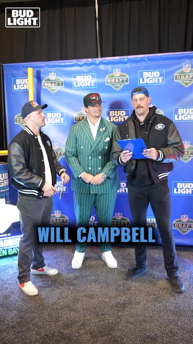 Instagram post by @_willcompton for Bud Light. Caption reads: [...] in the 2025 NFL Draft

Presented by....