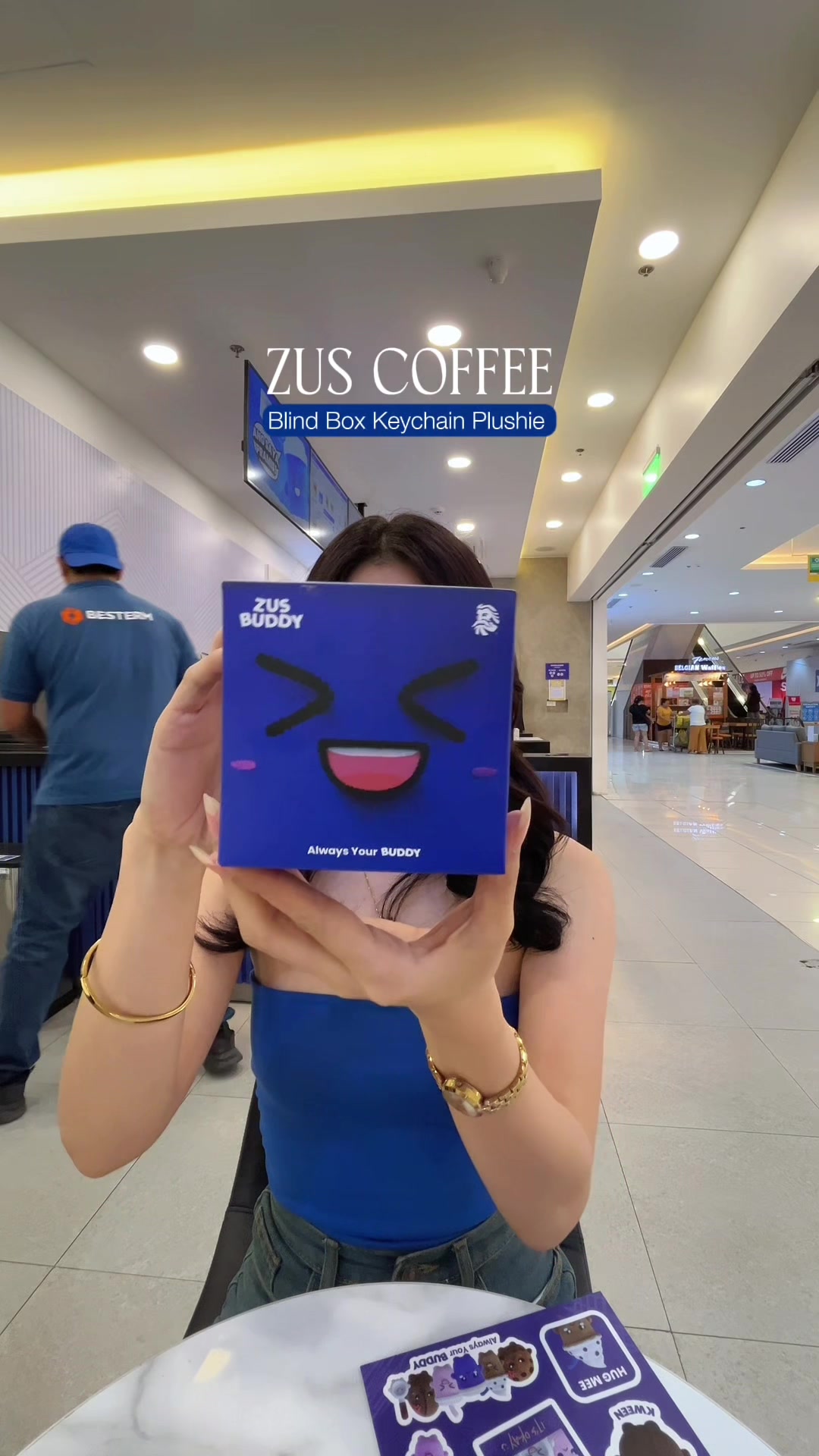 TikTok post by @_avsmp for ZUS COFFEE. Caption reads: [...] Which buddy would you want to pull? @ZUS....