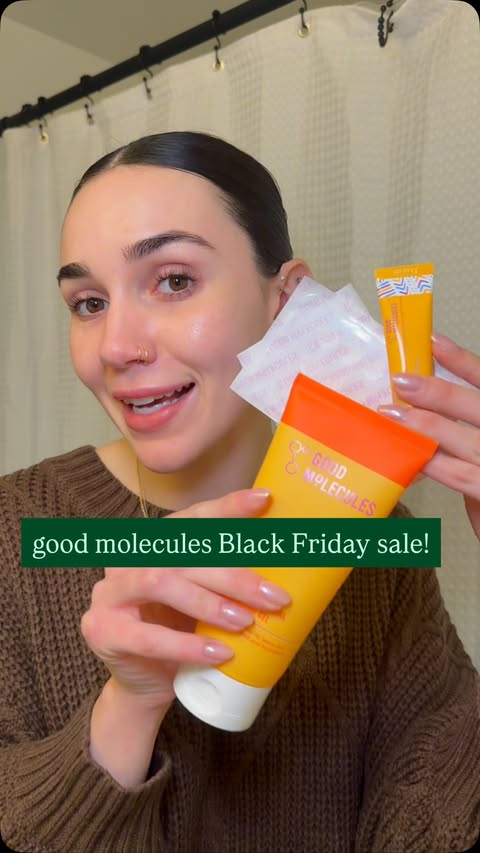 Instagram post by @elevenesthetician for Good Molecules. Caption reads: your 2025 holiday gift guide has now arrived!!!....