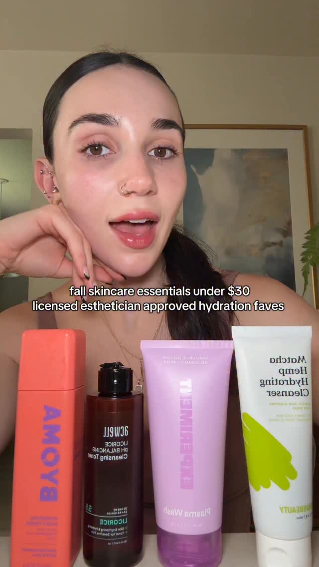 Instagram post by @elevenesthetician for KraveBeauty. Caption reads: affordable fall skincare essentials for the cooler....