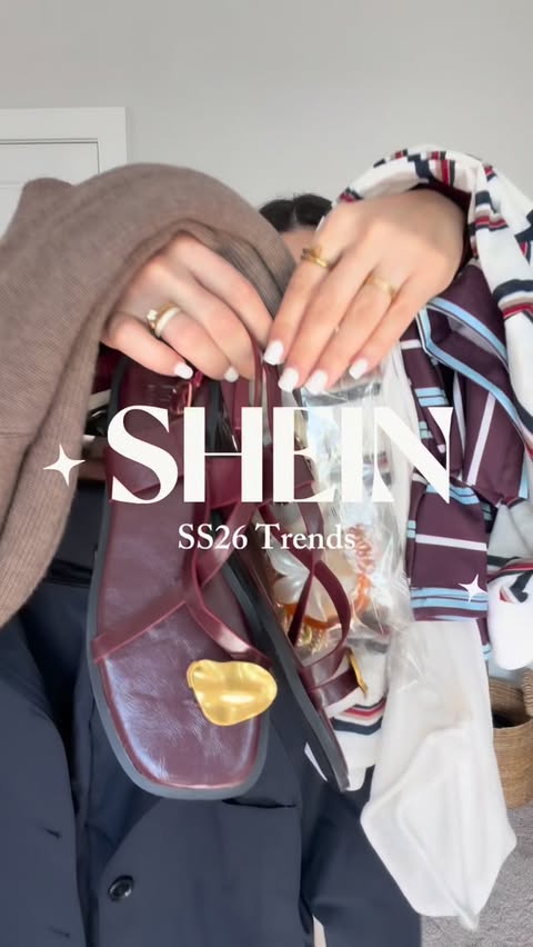Instagram post by an influencer for SHEIN HOME. Caption reads: Search “Trends” on SHEIN for the latest SS26....