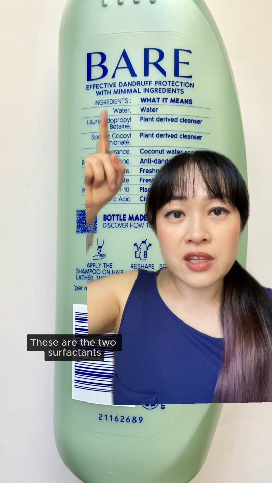 Instagram post by @labmuffinbeautyscience for Head And Shoulders. Caption reads: #ad The new @headshouldersanz Bare shampoos are....