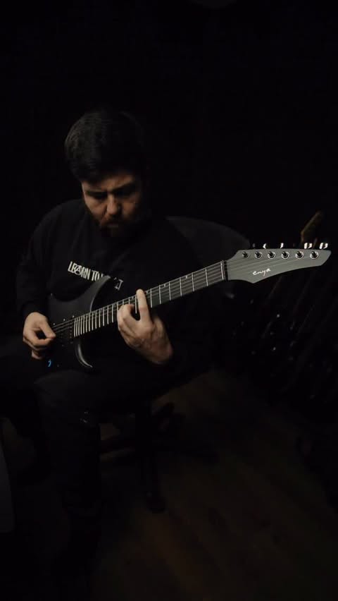 Instagram post by @nickdepirro for ENYA MUSIC. Caption reads: Some more riffs sponsored by @enyamusicglobal ft....