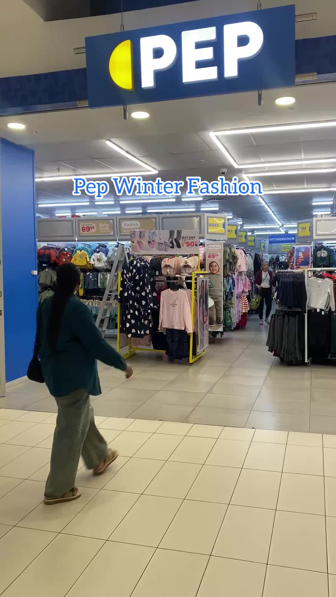 TikTok post by @nqorh_nomafu for PEP Malawi. Caption reads: Shop with @PEP South Africa this winter.....