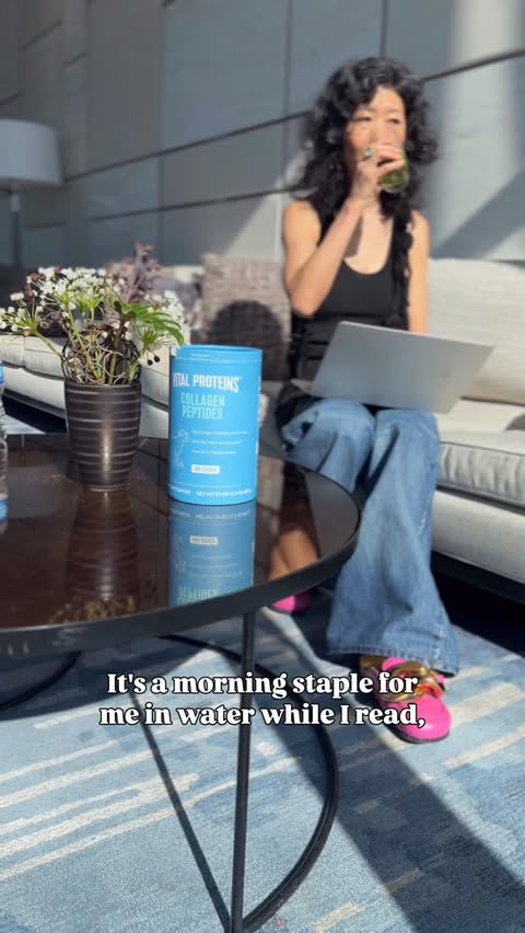 Instagram post by @50plusdaily for Vital Proteins. Caption reads: [...] little secret for 3 years 💙 I add Vital....
