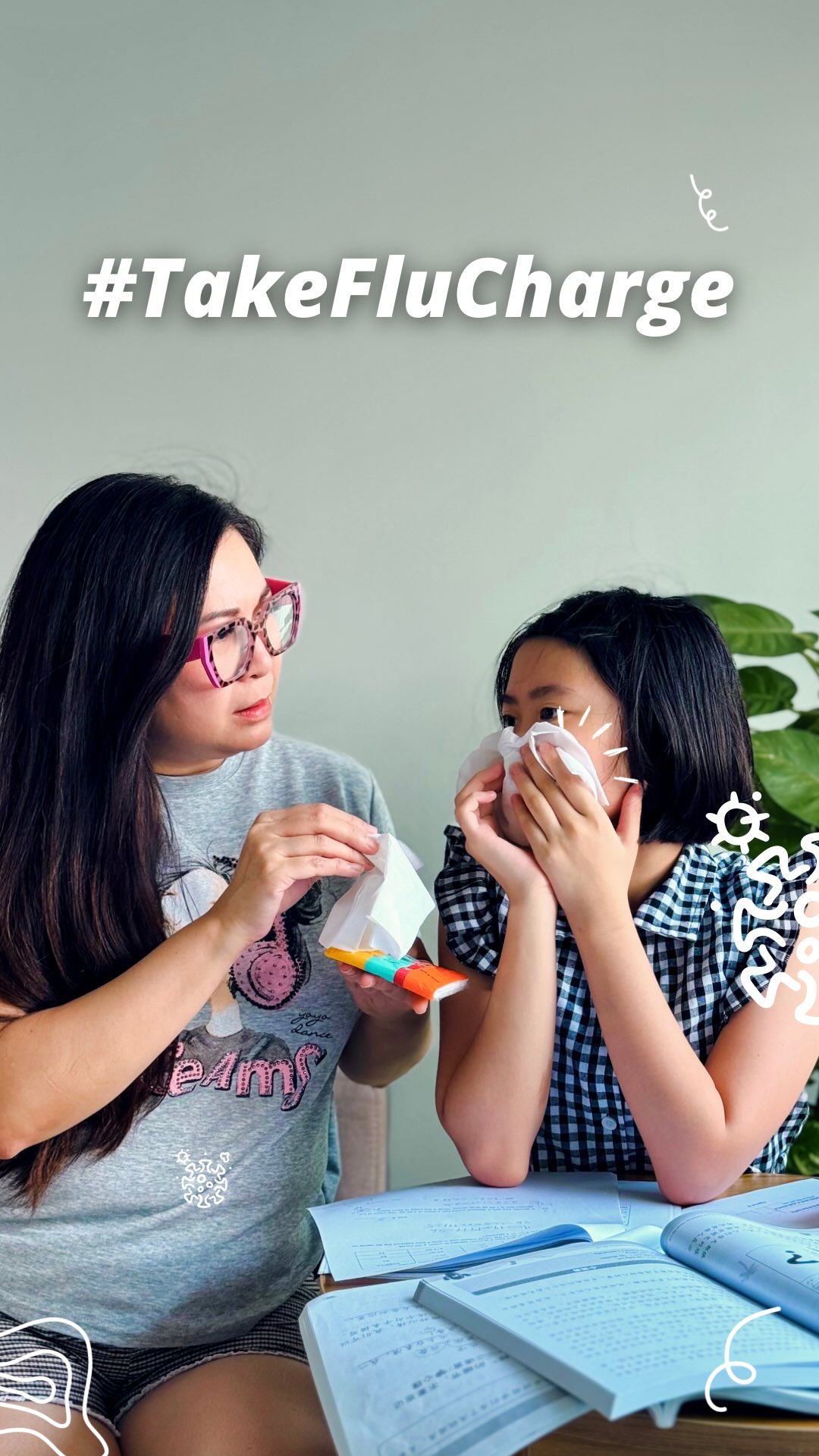 Instagram post by @the_ace_sisters_and_mummy_fay for Sanofi. Caption reads: [...] #fluruinsmyplans #incollaborationwithsanofi....