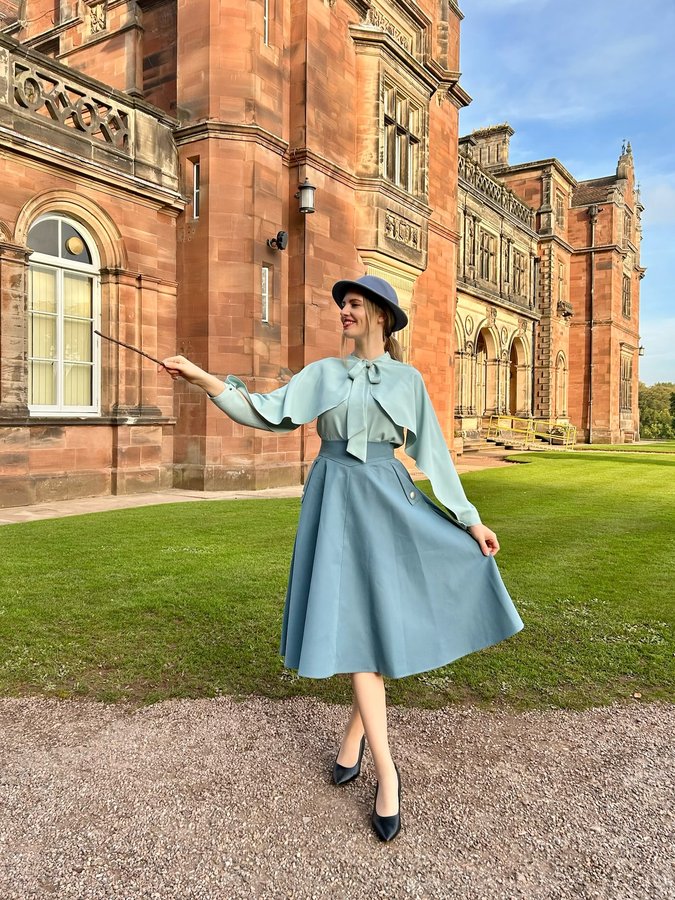 Instagram post by @lorettalotus for Chicwish. Caption reads: 🪄✨ Outfit inspired by Fleur Delacour of the....