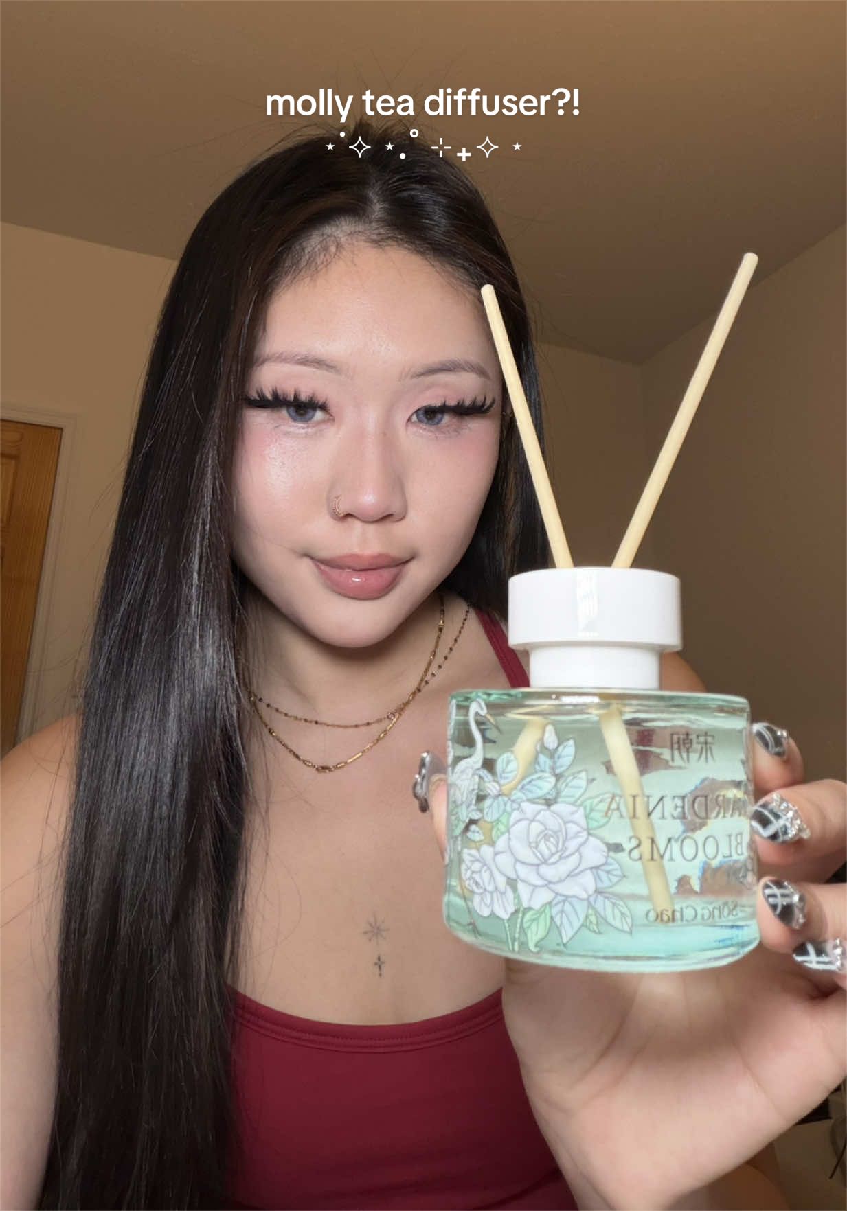 TikTok post by @c.ndyc for Yami. Caption reads: [...] #diffuser #teascent #teafragrance @Yami.....