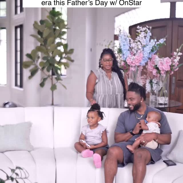 Instagram post by @iamjamesmeeks for OnStar. Caption reads: This Father’s Day every dad deserves to step into....