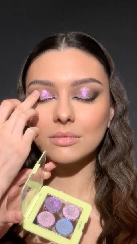 Instagram post by @malvina_isfan for NABLA Cosmetics. Caption reads: [...] A moment of effortless glam with....