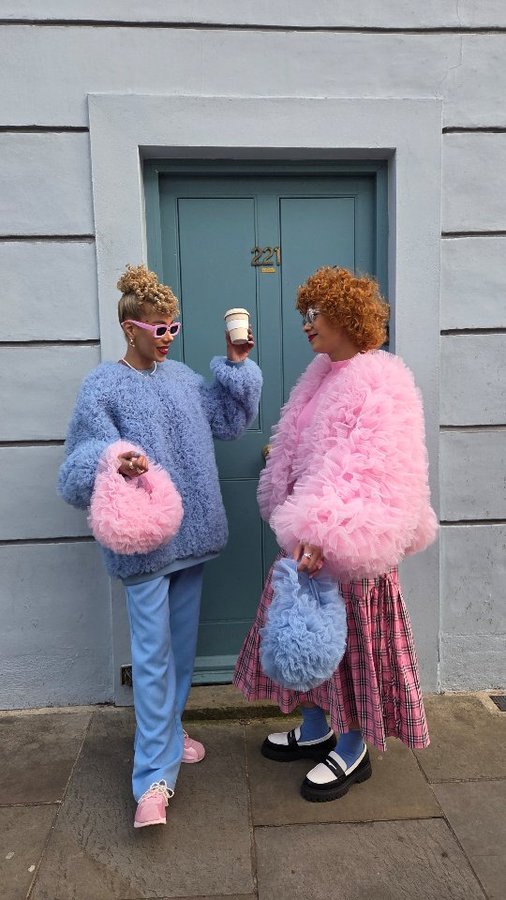 Instagram post by an influencer for Savoir. Caption reads: Us 🤝 Dressing up for the occasion of life 😜 Who....