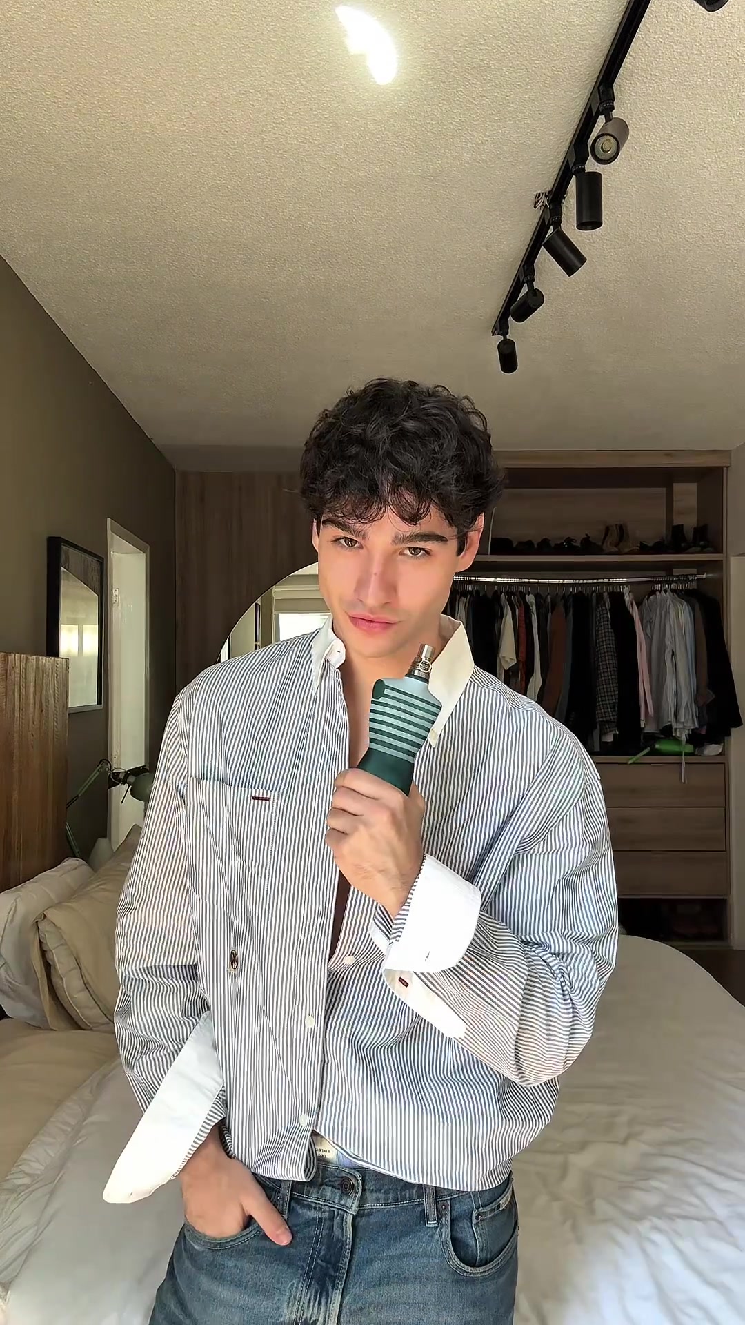 TikTok post by @roger.nie for JeanPaulGaultier. Caption reads: #publi Date with my @JeanPaulGaultier #lemale....