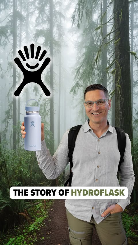 Instagram post by @howibuiltthis for Wondery. Caption reads: One of the world’s most famous water bottles....