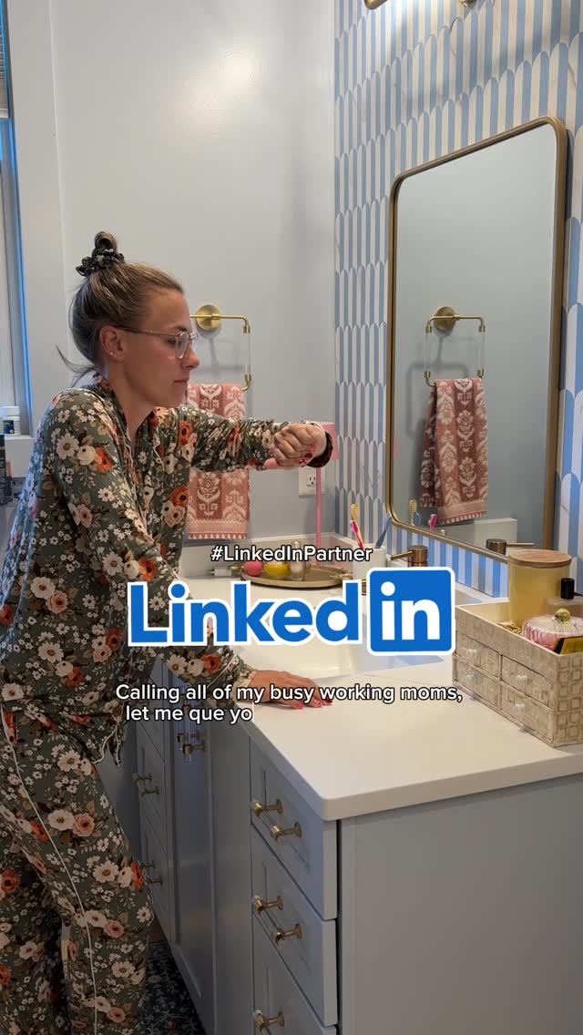 Instagram post by @heyitskayzie for LinkedIn. Caption reads: #LinkedInPartner Hot tip for all my working moms....